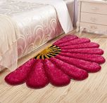 Home Castle Half Flower Shaped Shaggy Runners For Bedside,Living Room & Drawing Room.