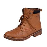 Knoos Mens Wav911-Tan Synthetic Leather Boot-(WAV911-TAN-10)