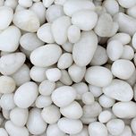 ITOS365 Pebbles Glossy Home Decorative Vase Fillers White Stone, 1 KG