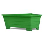 Pots4Nature Plastic Triangle Garden Decorative Large Pot for Floor (Green, Large)