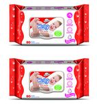 Wetty Premium Wet Wipes - Cherry Blossom (80 + 80 Count)