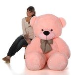 CLICK4DEAL Teddy Bear with Neck Bow, Pink (4 Feet)