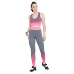 CAMEY Women 2 Pcs Sport Suits High Impact Sports Bra Yoga Pants Gym Outfits Breathable Exercise Stretchable Bra and Leggings (LT55_02.Set.Pink)