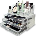 Sterling Cosmetic & Make Up Organizer Cum Storage Box,Ideal For Dressing Table Natural Acrylic Jewellery Storage Boxes