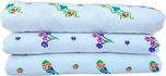 Fancyadda Khadi Cotton Bath White Towels Set of 3 with Icons Printed