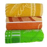 RBK Multicolor Printed Large Bath Towels (Pack Of 3)