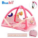 DearJoy Baby Bedding Set/Baby Bedding Set with Mosquito Net and Baby Play Gym with Mosquito Net (Pink Bunny Print)