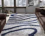 TAUHID CARPET Super Soft Sahgy Collection Indoor Modern Shag Area Silky Smooth Rugs Fluffy Rugs Anti-Skid Shaggy Area Rug For Dining Room Home Bedroom Carpet 2.9 X 5 Feet L Grey & D Grey.