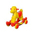 Ehomekart Funride Murphy Horse 2 in 1 Rocker cum Ride-on for Kids, Red