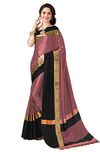 BEST COLLECTION Art Silk Saree With Blouse Piece (Siji_1Peach_Black_Peach_Free Size)