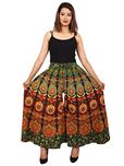 Jaipuri Fashionista Designer Cotton Womens Regular Fit Jaipuri Printed Divider Palazzo Pant (Free Size)