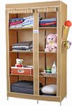 CbeeSo Carbon Steel Collapsible Wardrobe(Finish Color - Dark Beige)