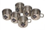 KCL Ting Tong Stainless Steel Mug(125 ml, Pack of 6)
