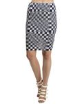 LA ATTIRE Lycra Blue Dotted Pencil Skirt for Women