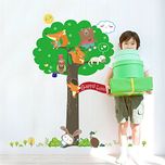 UberLyfe Squirrel Tree Wall Sticker Size 4 (Wall Covering Area: 110cm x 100cm) - WS-1350
