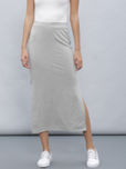ETHER Grey Melange Maxi Skirt