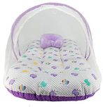 CuteBabyLove Baby Bedding Sets/Baby Bedding Set with Mosquito net (Purple, 0-3 Months)