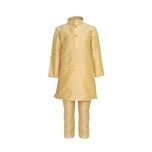JBN Creation Boys Cotton Silk Kurta and Pyjama Set (Gold_VASBKP025new_3-4 Years)