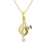 Malabar Gold and Diamonds 22KT Yellow Gold Pendant for Women