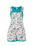 Naughty Ninos Girls Teal printed dungaree and Tee set for 2 to 12 years