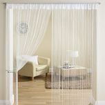 Export Hub Beautiful Polyester Long Door String Curtain - 9ft, White