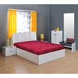 @home by Nilkamal Easy 4-inch Double Size Spring Mattress (Maroon, 72x72x4)