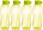 Tupperware Aquasafe 1000 ml Water Bottles(Set of 4, Yellow)