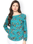 Harpa Women Green Printed Top