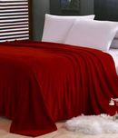Sleepinns Plain Double Blanket Maroon(1 Polar fleece Double Bed Blanket)