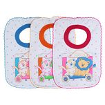 Littly T-shirt Style Baby Pullover Bibs, Pack of 3 (Multicolor)