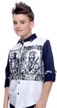 Mash Up Boys Printed Casual Buttoned Down Collar Shirt