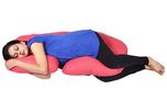 MomToBe C Shape Maternity Pillow With 100% Cotton Cover And Zippered Cover - Red