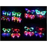 Jiada Birthday Return Gifts For Kids - Flashing Party LED Light Glasses - Set Of 6 - For Both Boys And Girls