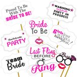 Party Propz Bride To Be Photo Booth Props (10 Pieces) For Wedding, Bachelorette Props