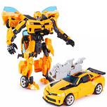 Kiditos Transformers Bumblebee Robot To Car Converting Action Figure Toy - Yellow