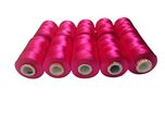 Silk Thread Pink, Shiny 10 Spools for Embroidery / Bangle-jhumka-jewellery making, Handicrafts