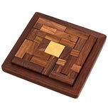 Shalinindia Handmade Indian Wood Jigsaw Puzzle Wooden Toys for Kids Travel Games for Families Unique Gifts for Children