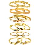 Jewels Galaxy Gold Plated Bangle Set for Women (Golden)(JG-CB-KBN-971_2)