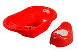 Sunbaby Bathtub with Potty Trainer (Pack of 2) (Red)