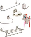 Doyours 6-Piece Bathroom Accessories Set (Steel Glossy)