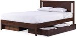 Urban Ladder Brandenberg Solid Wood King Bed With Storage(Finish Color -  Dark Walnut)