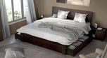 Urban Ladder Terence Solid Wood King Bed With Storage(Finish Color -  Mahogany)