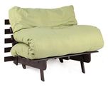 Arra Single Size Futon Sofa with Mattress (Green)