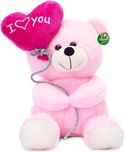 Tickles Gorgeous I Love You Balloon Heart Teddy  - 18 cm(Pink)