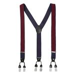 The Tie Hub Tic Tac Toe - Blue/Maroon Suspender