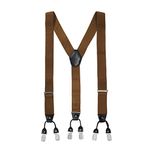 The Tie Hub Booster Solid -Brown Suspender
