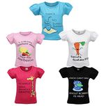 Goodway Junior Girls 5 Pack Did you know Themed Combo Pack of 5 T-Shirts - 2-3 Years