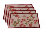 Avira Home Polycotton Blossom Table Mats, Set of 4, (Multicolor)