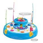Toykart Go Go Fishing Electric Rotating Magnetic Fishing Game with The Music Lights - Assorted Colors