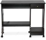 Nilkamal Zenith Engineered Wood Computer Desk(Straight, Finish Color - Black)